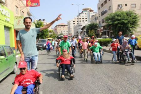 مارثون للاشخاص ذوي الاعاقه في الخليل